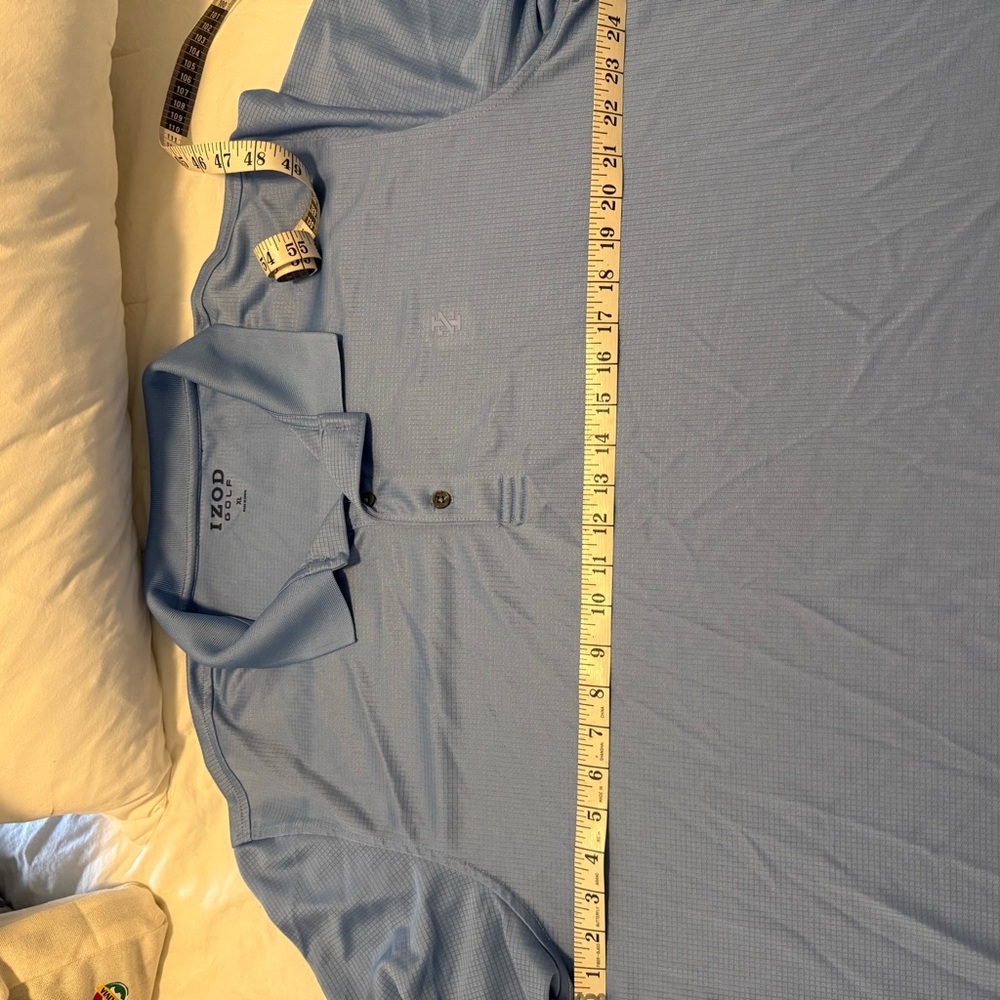 Izod Men's Sky Blue Golf Polo Shirt - Picture 4 of 5